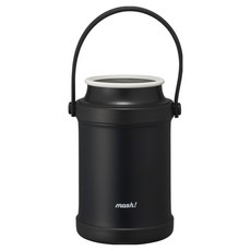 모슈 스테인리스 일체형 진공 보온 도시락, 블랙, 1.3L, 1개