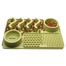 Blank Dog 嗅聞訓練矽膠食碗, 1個, 綠色