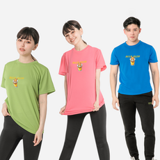 MI MI LEO 台灣製 高透氣吸排T恤3件組 C25, 蘋果綠 + 粉桃色 + 寶藍色