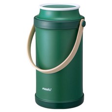 mosh 不鏽鋼一體式真空保溫便當盒, 綠色, 1個, 1.8L