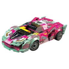 Zuanma Esmin 汽車相容積木, 1個, 粉紅色