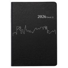 YANGJISA 2026 Desk25 日記本, 黑色, 1個