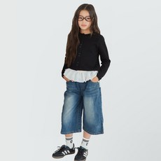 에스엠투 7부 버뮤다 데님 팬츠