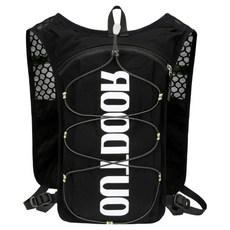 Withwith 戶外跑步登山輕量後背包, 01 黑色, 1個