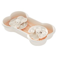 PASTEL PET 寵物旋轉益智慢食碗 FREE, 1個, 珊瑚粉