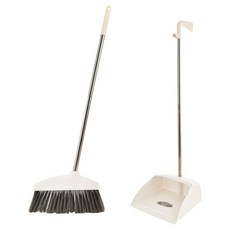 Lalahome 耐用掃帚 + 畚箕套組, 1套, 白色