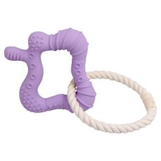 Blankdog 橡膠手柄繩索拔河玩具, 1個, 紫色