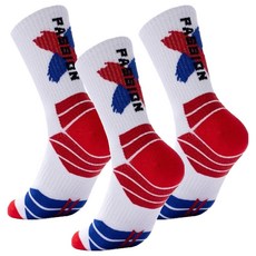 ALLTREND 男士舒適穩定運動襪 3雙入, 紅色 + 海軍藍, 3個