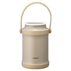 mosh 不鏽鋼一體成型真空保溫便當盒, 摩卡色, 1個, 1.3L