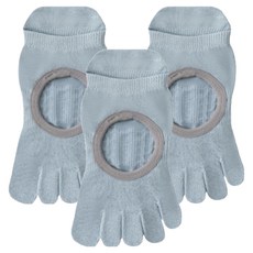 Greentail 防滑分趾運動瑜珈皮拉提斯襪 3雙組