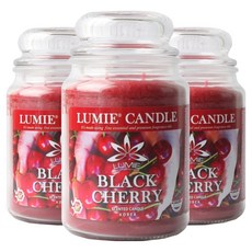 LUMIE CANDLE 蠟燭, 3個, 黑櫻桃, 570g