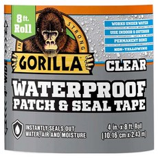 GORILLA 貼片密封防水修補膠帶 透明 10.16cm x 2.43m, 1個