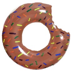 造型泳圈 直徑120cm, 巧克力甜甜圈, 1個