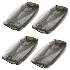 그린허그 망사 얼굴 모기장 방충망모자 카키, 4개