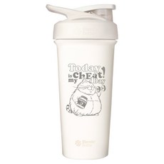 Blender Bottle Strada Sleek 不鏽鋼杯 25oz, 健貓欺騙日 白色, 1個, 740ml