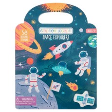 stephen joseph 可重複使用貼紙書 宇宙, 1個, 混合顏色