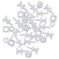 home de-reve 鑽石靜音窗簾滑輪, 50個, 白色