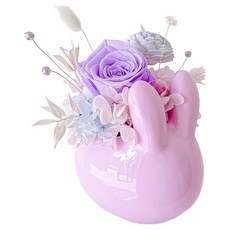 Floral M 紫愛你夢幻兔兔花園永生擴香花禮, 1個, 不適用