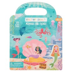 stephen joseph 重複使用貼紙書 人魚公主, 1個, 混色