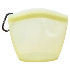 homehouse 優質矽膠便攜式拉鍊袋 400ml, 萊姆綠, 1個