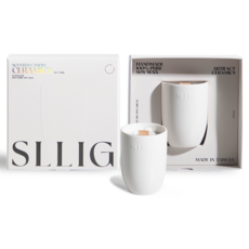 SLLIG 居家職人陶瓷香氛大豆蠟燭 山韻, 1個, 140g, 黑茶 + 焚香