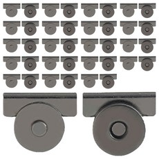 니뜨 무봉제 심리스 금속 자석단추 세트, 흑니켈, 20세트