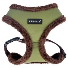 퍼피아 강아지 윈터 기모레더 하네스 HA2266, 올리브, 1개
