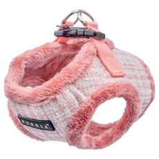 퍼피아 강아지 오스카 트위드 조끼형 기모 하네스 HB2269, 인디안핑크, 1개