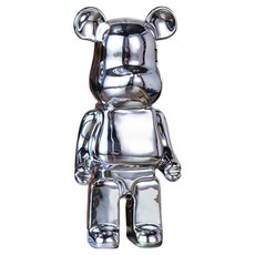 ARTJOY Lumi 熊存錢筒 Bearbrick 28cm, 1個, 銀色