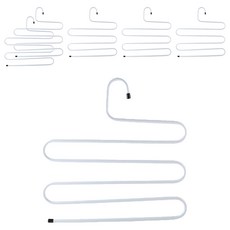 日常亮點 5層防滑褲架, 6個, 白色