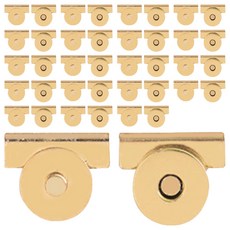 니뜨 무봉제 심리스 금속 자석단추 세트, 골드, 20세트