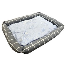 寵物夢工廠 冰絲格紋舒眠涼窩, 灰格紋, 1個