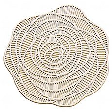 bebehome 金色玫瑰輕奢隔熱杯墊, 1個, 金色玫瑰