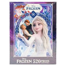 FROZEN 冰雪奇緣 盒裝拼圖C QFR08C, 藍色, 1個, 520片