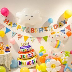아트조이 생일 파티 풍선 가랜드 장식 세트, 718, 1세트