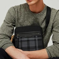 DAKS 男女通用 Tonton Heritage 格紋斜揹包 DBBA5EE01BK, 黑色