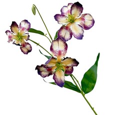 Floral M 莫內花園愛麗絲鳶尾花安娜紫仿真花花材, 紫色, 1個