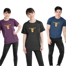 MI MI LEO 台灣製高透氣吸排T恤 3件組 C25, 深紫 + 黑色 + 深藍