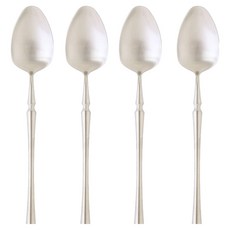 JUST HOME 凱恩斯 304不鏽鋼甜品匙 7009-09A, 4個, 銀色