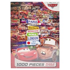 Cars 汽車總動員 盒裝拼圖B QFT28B, 1個, 1000片, 混和顏色