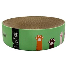 圓形貓抓板, 1個, 綠腳丫 綠色