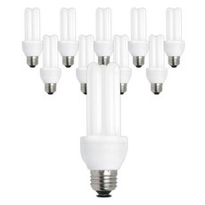 WONHA 長壽三波長EL一般燈泡 15W, 10個, 晝光色, 晝光色(白光)