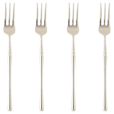 JUST HOME 新古典聖火304不鏽鋼點心叉 4件組 7004-04A, 1套, 銀色