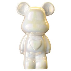 ARTJOY 愛心熊存錢筒 Bearbrick 中型, 1個, 珍珠白