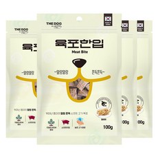 더독 강아지 소프트 생육 쫀득 육포한입 간식, 황태, 100g, 4개 황태, 100g, 4개