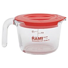 Dr.HOWS 耐熱強化玻璃 Lami 量杯 + 蓋子套組, 1套, 500ml, 白色