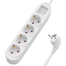 TGIC 16A 접지 과부하 차단 난연소재 멀티탭 4구 TGTAP-49J, 화이트, 1개, 1.5m