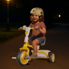 ZOKO LED折疊迷你三輪車, 黃色, 1個