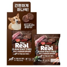 하림펫푸드 더리얼 어덜트 강아지 로우 패티 건조사료, 오리, 10g, 6개