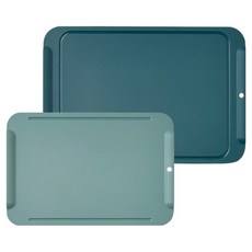 sillymann Harmony TPU 安心砧板 小+中組合 海洋綠, 1套, 砧板 小型 + 中型